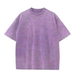 เสื้อยืดสตรีทแวร์ยูนิเซ็กซ์ ผ้าฝ้าย 100% ล้างสีแบบแอซิดวอช ทรงดิสเทรส สำหรับผู้ชาย ราคาขายส่งแบบกำหนดเอง คุณภาพเยี่ยม - Product Image 5