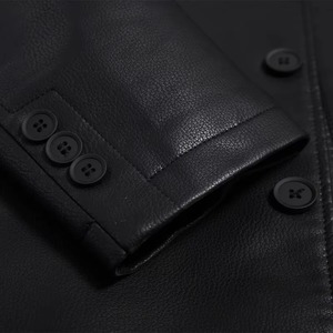 Abrigo Largo de Cuero para Hombre, Talla Grande, Precio Razonable, Ropa de Exterior, Abrigo Largo de Cuero Ligero, Venta al Por Mayor - Product Image 2