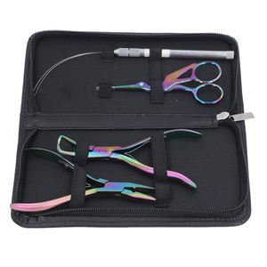 Kit de Pinzas para Extensiones de Cabello de Acero Inoxidable con Herramienta de Crimpado y Enhebrador para Instalación y Remoción, Logotipo Personalizado, Reutilizable - Product Image 6