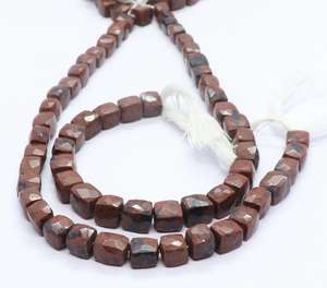 AAA Marconi Obsidian Faceted Cube Gemstone Beads 6-7 MM Obsidian 3D Box Cube Beads 8 Inch Natural Obsidian Loose Beads Jewelry - Product Image 2