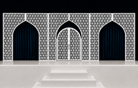 Panel de Fondo Metálico Ajustable, Ligero y Moderno, en Color Personalizado, Juego de 3 Soportes para Arco de Boda, Decoración para Eventos y Fiestas