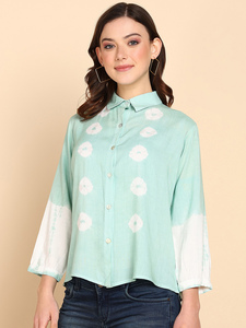 Camisa Maaesa para Mujer, de Rayón, Hecha a Mano, con Cuello Abotonado, Manga Larga, Estilo Casual, Corte Regular, para Primavera/Verano - Product Image 2