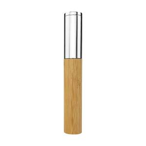 Étui à crayons rond en bambou 100% écologique (20-30cm) avec capuchon chromé pour un usage quotidien - Product Image 1