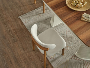 Ensemble de salle à manger moderne de luxe en teck massif, style nordique, 6 chaises, table ovale, mobilier contemporain pour villa, maison, cuisine - Product Image 5