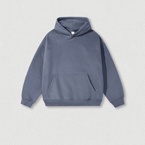 Custom Men's Heavy Weight Hip Hop Solid Color Oversize Fashion Hoodies Loose Fit Thick Heavy <b>Plain</b> Design Premium <b>Hoodie</b> 2026 - Product Image 2
