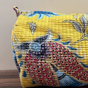 Ensembles de 3 trousses de maquillage en coton matelassé, faites à la main, très demandées, pour femme, cadeau pour elle - Product Image 3