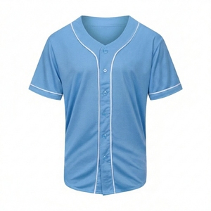 Maillots de baseball et uniformes de softball personnalisés pour adultes, 100 % polyester, avec motif d'équipe et impression par transfert thermique sur le devant - Product Image 3