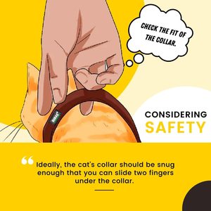 Custom Paw Printed Cat <b>Collar</b> with Bell | Adjustable Nylon Kitten <b>Collar</b> | Breakaway Safety Buckle for Cats & Kittens - Product Image 3