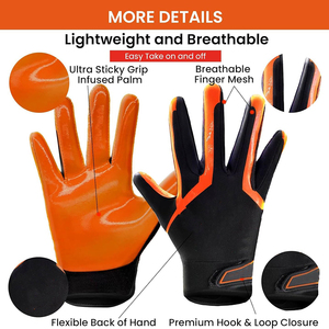 Sportswear Receiver Gloves Highly Trendy Product Modern Color And Comfortable Fit Receiver Gloves - Product Image 2