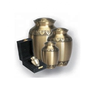 European Style Brass Metal Cremation Urn Colorful Adult Pet Ashes <b>Keepsake</b> <b>Memorial</b> Funeral Supplies Eco-Friendly - Product Image 1