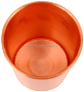 Vente en gros de gobelets à eau en cuivre pur à 100 %, 250 ml, 300 ml, gobelet en verre de cuivre uni, vaisselle ayurvédique, verre à boire pour bar - Product Image 6