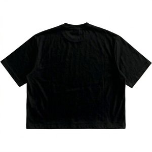 เสื้อยืดโอเวอร์ไซส์ทรงหลวมไหล่ตกสำหรับผู้ชาย สตรีทแวร์สุดฮิต ปักโลโก้แบบดิสเทรสตามสั่ง ผลิตจำนวนมาก ผ้าฝ้าย 100% เนื้อหนา - Product Image 2