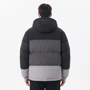 Chaqueta Acolchada con Capucha para Hombre Hawk Eye, Diseño Color Block, Cortavientos, Abrigo Grueso Acolchado Informal para Invierno con Cierre de Cremallera - Product Image 5