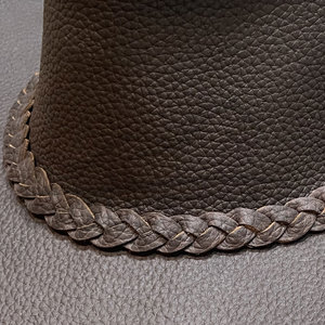 Chapeaux en cuir de vachette marron avec bande tressée, style western australien, haute qualité, unisexe, mode, voyage en plein air, chapeaux de cowboy - Product Image 6