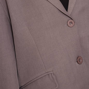 Blazer ample et décontracté pour femme, coupe ajustée, idéal pour le bureau, avec fentes latérales, tenue décontractée pour sororité, fabrication sur mesure en gros OEM - Product Image 5