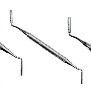 Condensador de injerto óseo dental manual de acero inoxidable alemán de calidad premium, calibre de profundidad de 7.25 pulgadas, 3.3MM 4MM, implante liso - Product Image 1