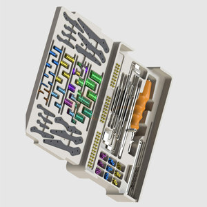 Kit chirurgical manuel d'implants orthopédiques vétérinaires en titane et acier inoxydable, plaques osseuses et instruments 2.0mm 2.4mm 2.5mm 2.7mm - Product Image 5