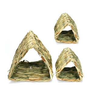 Casa para Mascotas de Hierba Natural, Túnel Tejido para Conejos, Hámsteres, Juguete Masticable Ecológico y Nido para Animales Pequeños - Product Image 1