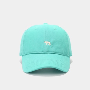 New Simple Little Bear Embroidery Logo Baseball Cap Custom Soft Top <b>Summer</b> Sun Visor <b>Hat</b> High Quality Low Moq - Product Image 2