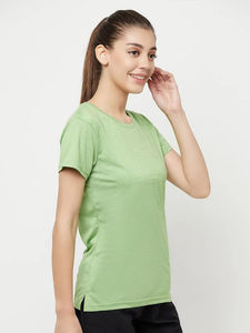 Camiseta transpirable de moda para mujer con efecto desgastado por el sol - Alta calidad, cómoda y perfecta para un estilo casual y a la moda, precio al por mayor - Product Image 3