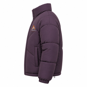 Custom Oversized Canvas Puffer Jacket Hooded Waterproof Lightweight <b>Winter</b> Breathable Outdoor Streetwear OEM - Product Image 2