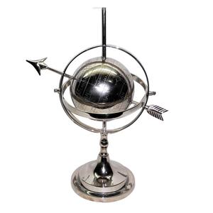 Globe Globes d'artisanat en aluminium de luxe Article d'artisanat indien Article de cadeau décoratif pour la maison Article de bureau design antique de haute qualité - Product Image 1