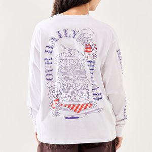 เสื้อยืดแขนยาวแฟชั่นสำหรับผู้หญิง พิมพ์ลายตามสั่ง คุณภาพพรีเมียม ระบายอากาศได้ดี เสื้อแขนยาวลำลองผ้าฝ้ายสำหรับผู้หญิง - Product Image 2