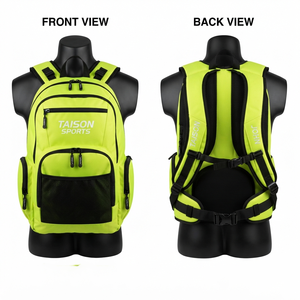 Sac à dos de football américain pour homme TAISON SPORTS 600 GSM Premium PU 30-40L Noir Orange Multi-panneaux Logo imprimé personnalisé - Product Image 3