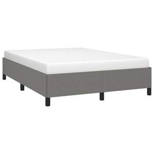 Estructura de cama tapizada de tela gris oscuro de 53,9 "x 74,8" sin colchón de tela de 53,9 "x 74,8" - Product Image 3