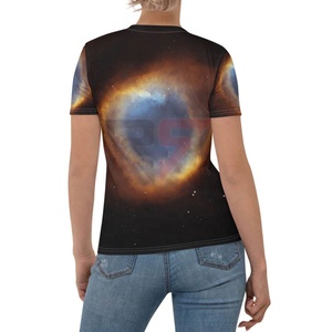 Camisetas de sublimación de poliéster en blanco con cuello en V de la mejor calidad, camisetas lisas para mujeres y mujeres - Product Image 4