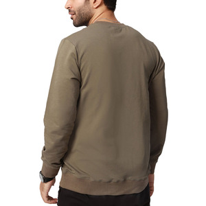 Sweat-shirt à col rond pour homme personnalisé, en molleton épais, pull décontracté en mélange de coton - Product Image 2