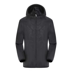 OEM Plain Dyed Nylon Made Waterproof <b>Jackets</b> Customized Windbreaker <b>Jacket</b> for <b>Men's</b> With Zipper Closure Full Sleeves for Sale - Product Image 3