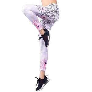 Leggings Deportivos de Cintura Alta Elástica para Mujer, Transpirables, Ajustados, con Estampado, para Fitness, Running, Gimnasio, Yoga - Product Image 2