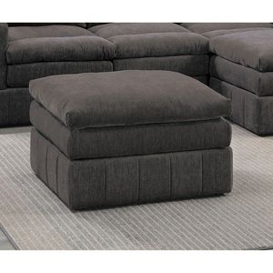 Divano Modulare Contemporaneo con Pouf, Sedia Sezionale in Tessuto Mink Morgan Effetto Camoscio per Arredamento Soggiorno - Product Image 6