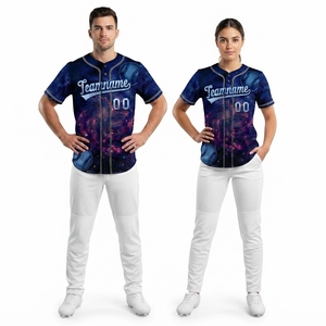 ชุดเบสบอลเยาวชนแบบยูนิเซ็กซ์สั่งทำได้ พร้อมเสื้อเจอร์ซีย์ไซส์ใหญ่ ปักโลโก้ ระบายอากาศได้ดี ลายซับลิเมชั่น สำหรับทีมเบสบอล - Product Image 2