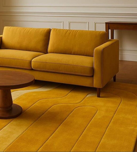 Tapis en laine fait main de haute qualité, tissé à la main, antidérapant et écologique pour salon, chambre d'enfants, hôtels, bureau - Product Image 1