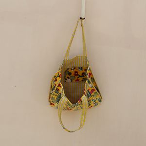 Bolsa de Mano Acolchada de Terciopelo de Algodón Estampado, Estampado Floral de Cactus, Cierre de Cremallera, Asa Doble, Bolsa de Compras y Viaje de Tela Ecológica - Product Image 3