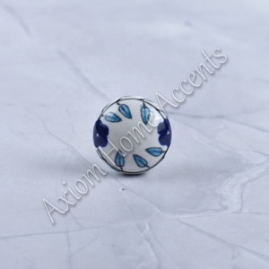 Glossy Finished <b>Ceramic</b> <b>Knobs</b> With Artistic Handpainted Designs for Home Furniture by Axiom Home Accents - Product Image 2