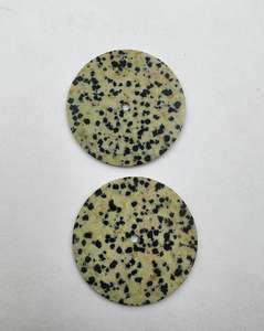 Esfera de Reloj de Piedra de Jaspe Dálmata, Tamaño 30 mm, Grosor 1.50 mm, Disco Redondo, Orificio Central de 2 mm, Esfera de Reloj Única - Product Image 2