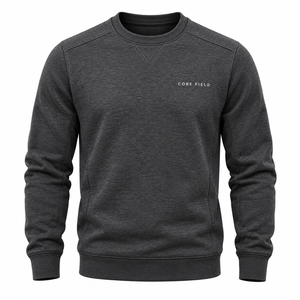 Camiseta Informal de Otoño para Hombre, Blanca, Holgada, de Manga Larga, Cuello en V, con Estampado de Logotipo en la Parte Delantera - Product Image 1