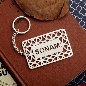 Fashion Brass Silver Plated Lightweight Waterproof Handmade Keychain - Product Image 1