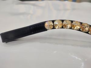 Diadema de cristal amarillo hecha a mano con diamantes para accesorios de brida de caballo, equipo de equitación, proveedor mayorista - Product Image 2