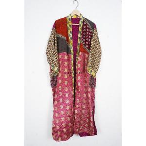 Robe Kimono Vintage en Soie à Motifs Floraux pour Femme, Peignoir Thermique pour le Bain, Tenue de Plage Estivale, Maillot de Bain, Vêtement de Nuit/Domestique - Product Image 3