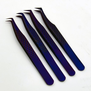 Pince à épiler pour extensions de cils en acier inoxydable sur demande, avec pointes lisses, précision, antistatique et durable - 10 cm/12 cm - Product Image 1