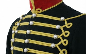 Veste Napoléonienne pour Homme, Uniforme Historique, Blazer Noir avec Boutons Rouges sur les Poignets, Vêtement d'Hiver - Product Image 5