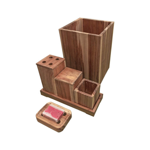 Accesorios de Baño de Bambú, Juego de Artículos de Baño de Madera de Teca Completamente Ensamblado - Product Image 4