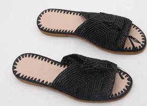 Sandales en raphia naturel, chaussures faites à la main, chaussures en raphia, sandales d'été, chaussures d'été pour femmes, chaussures de plage, sandales marocaines - Product Image 2