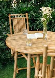 Wholesale <b>Bamboo</b> <b>Table</b> Rustic Style Eco <b>Bamboo</b> Furniture for Dining Room Cafe Outdoor Garden Custom Design Available - Product Image 4