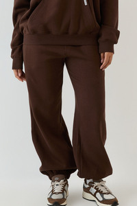 Pantalones de chándal de pierna ancha para mujer, color marrón chocolate oscuro, de cintura alta, ajuste holgado informal, pantalones de descanso, joggers de pierna recta, al por mayor - Product Image 1
