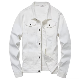 Chaqueta de Mezclilla Azul para Hombre, Invierno, Último Modelo, Venta al Por Mayor, Logotipo y Talla Personalizados, Alta Calidad, Transpirable, con Patrón de Letras - Product Image 1